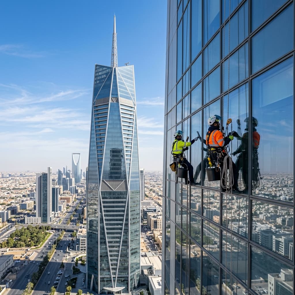 لماذا يعتبر تنظيف واجهات الأبراج دورياً استثماراً رابحاً؟